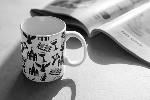 Religious White glossy mug