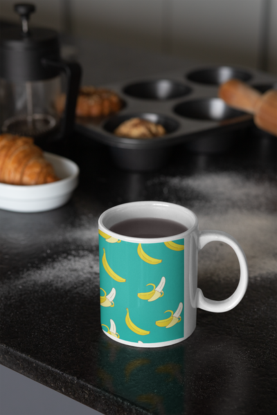 Banana 1 White glossy mug