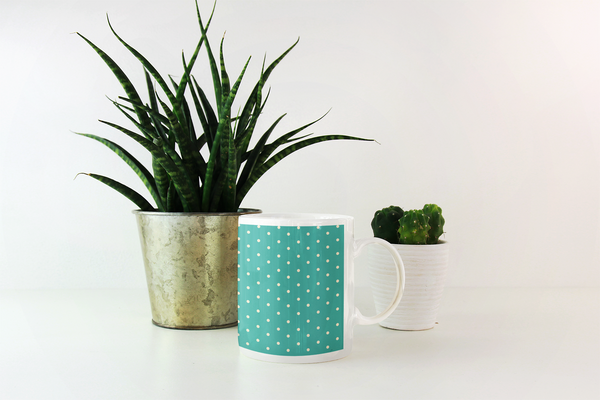 Polka Dot White glossy mug