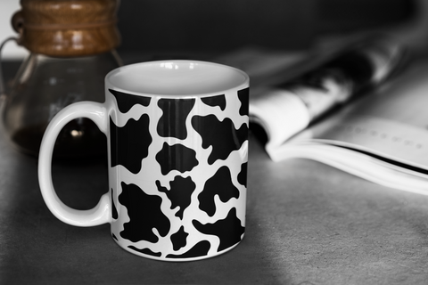 Cow White glossy mug