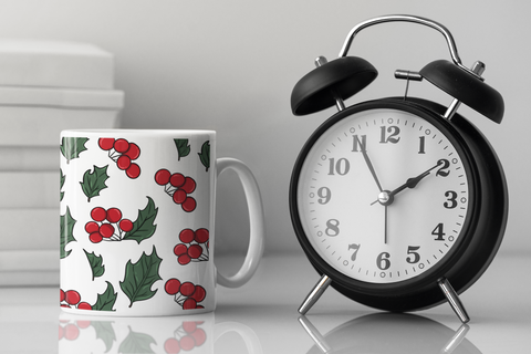 Holy and Berries White glossy mug