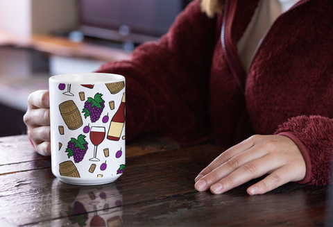 Wine White glossy mug