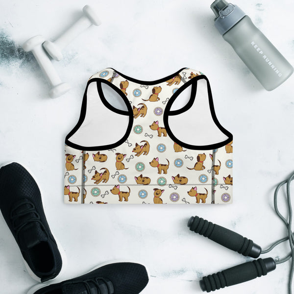 Dog And Donut Padded Sports Bra