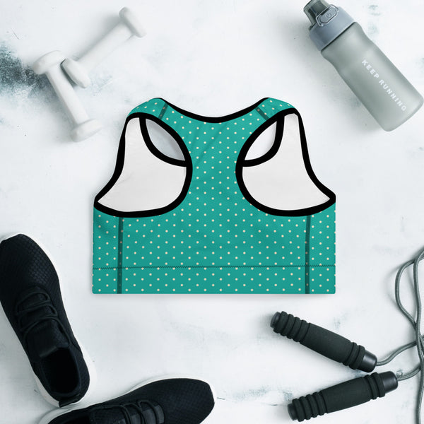 Polka Dot Padded Sports Bra