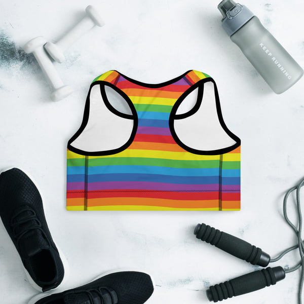 Rainbow Padded Sports Bra