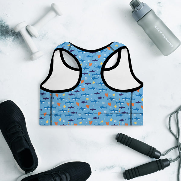 Shark Padded Sports Bra