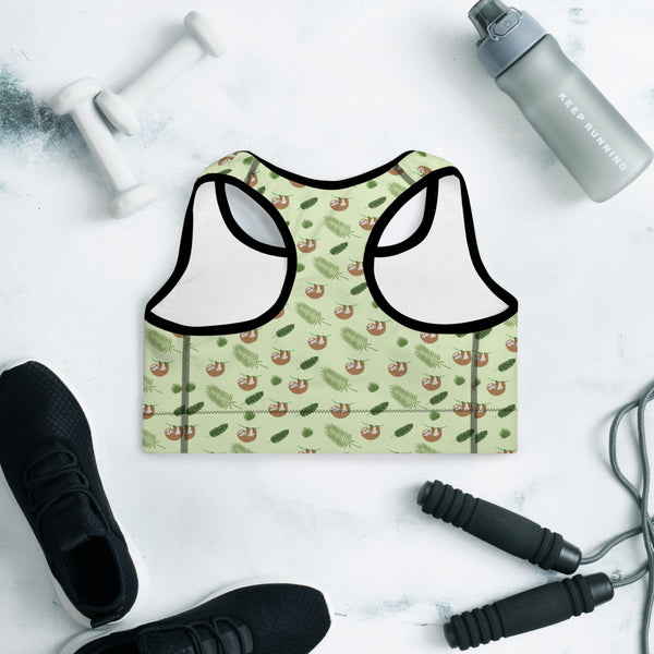 Sloth Padded Sports Bra