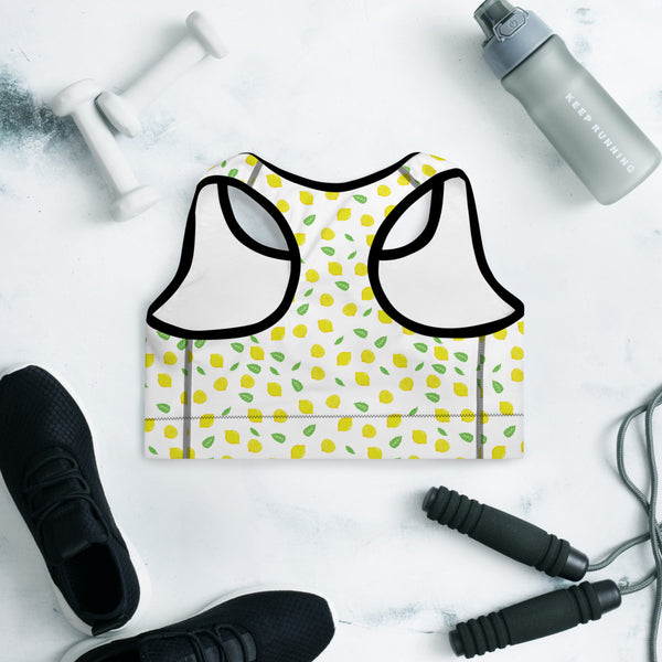Lemon Padded Sports Bra