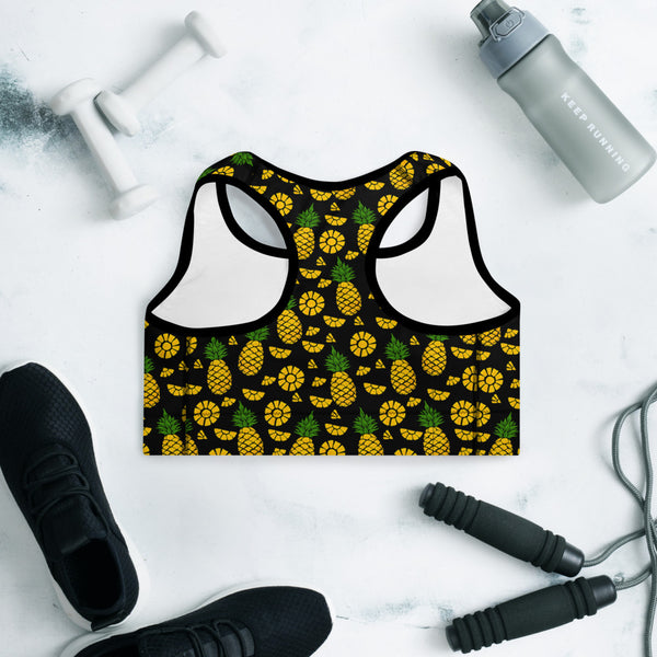 Pineapple Padded Sports Bra