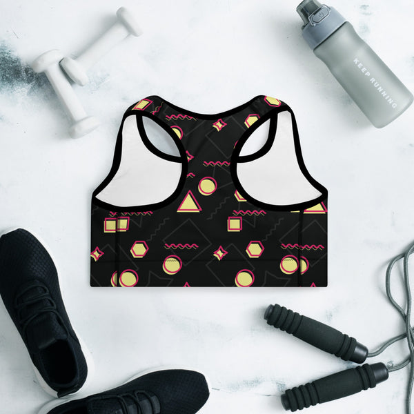 Random Pattern Padded Sports Bra