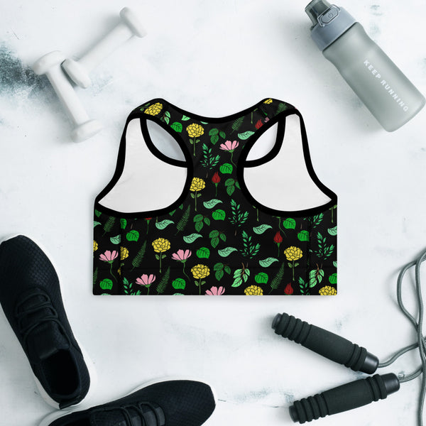 Floral Padded Sports Bra