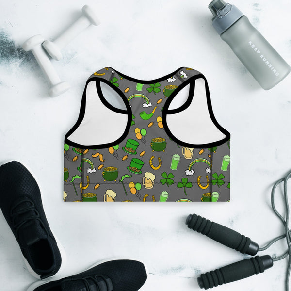 St. Patrick's Day Padded Sports Bra