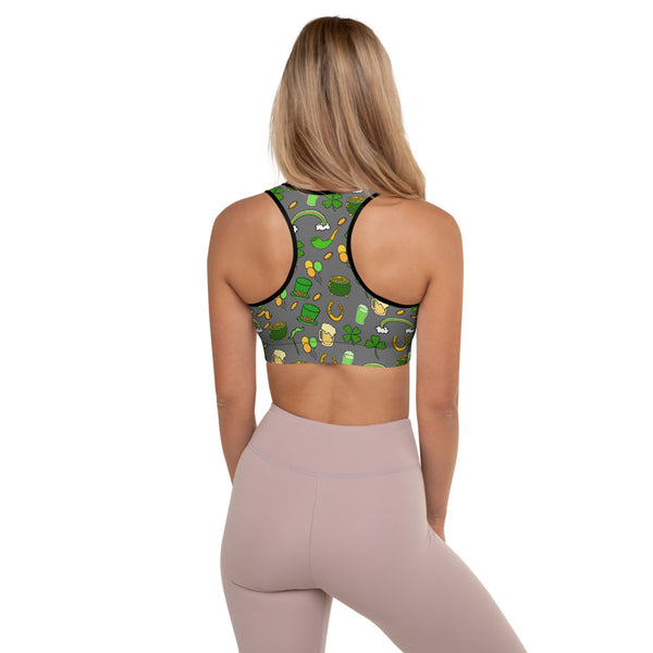 St. Patrick's Day Padded Sports Bra