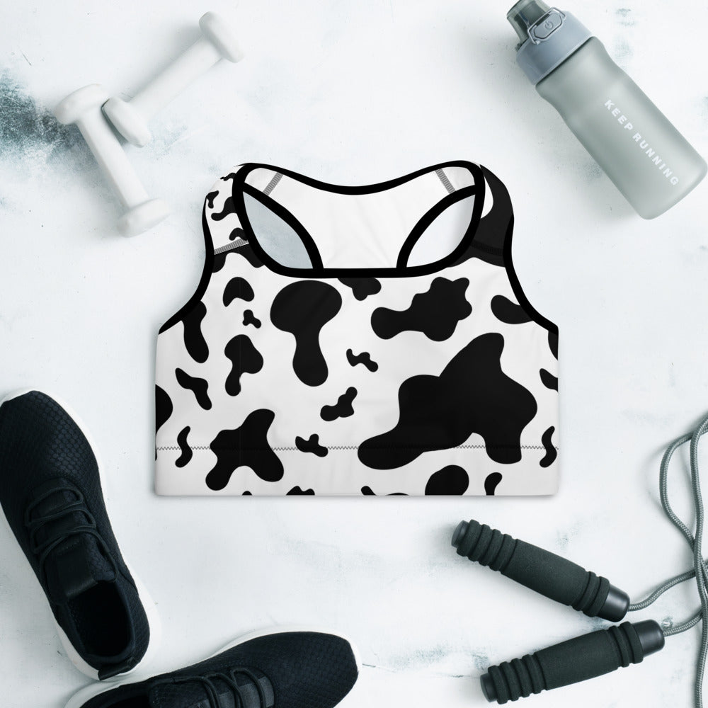 Cow Padded Sports Bra