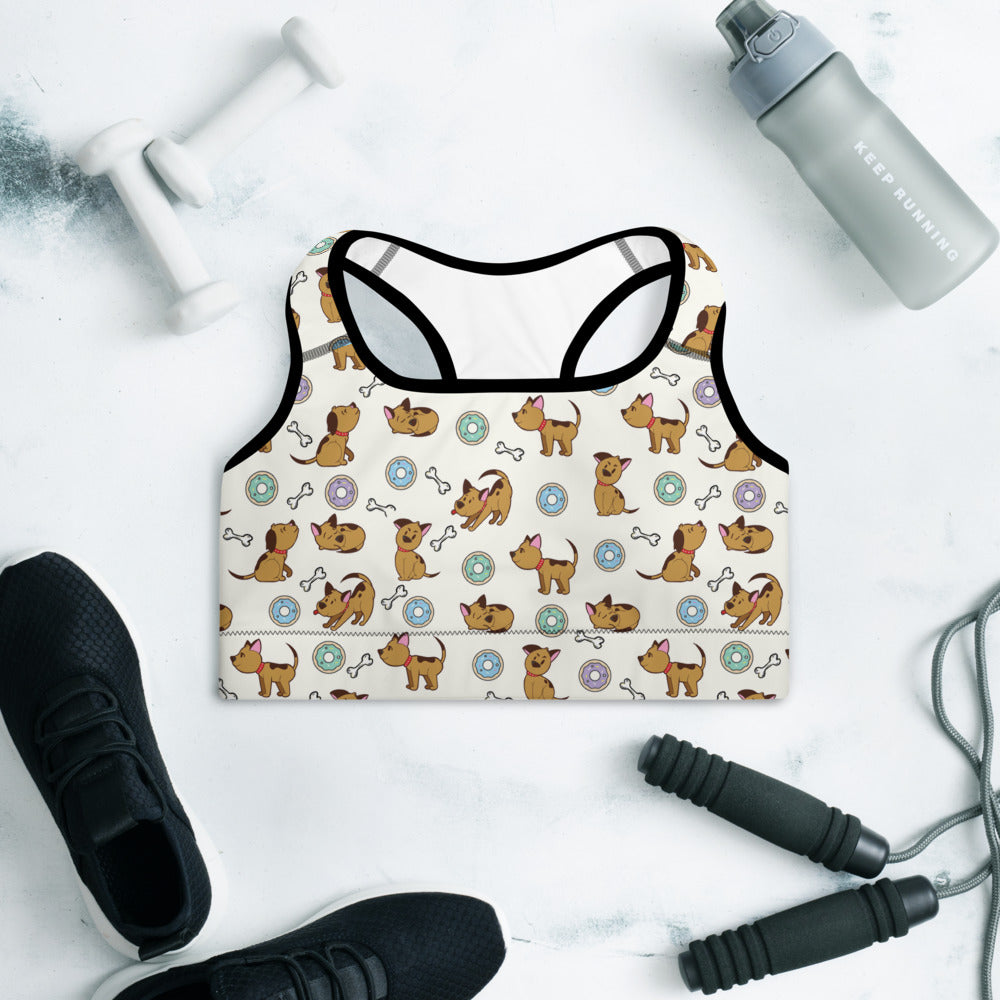 Dog And Donut Padded Sports Bra