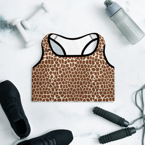 Giraffe Padded Sports Bra