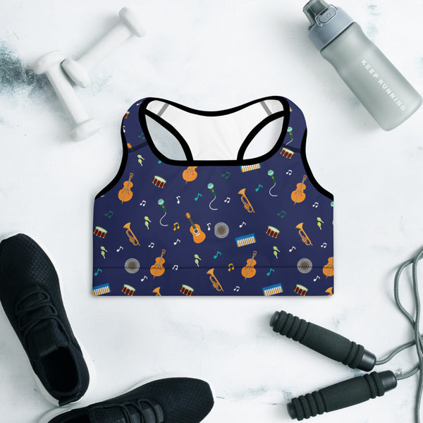Music Padded Sports Bra