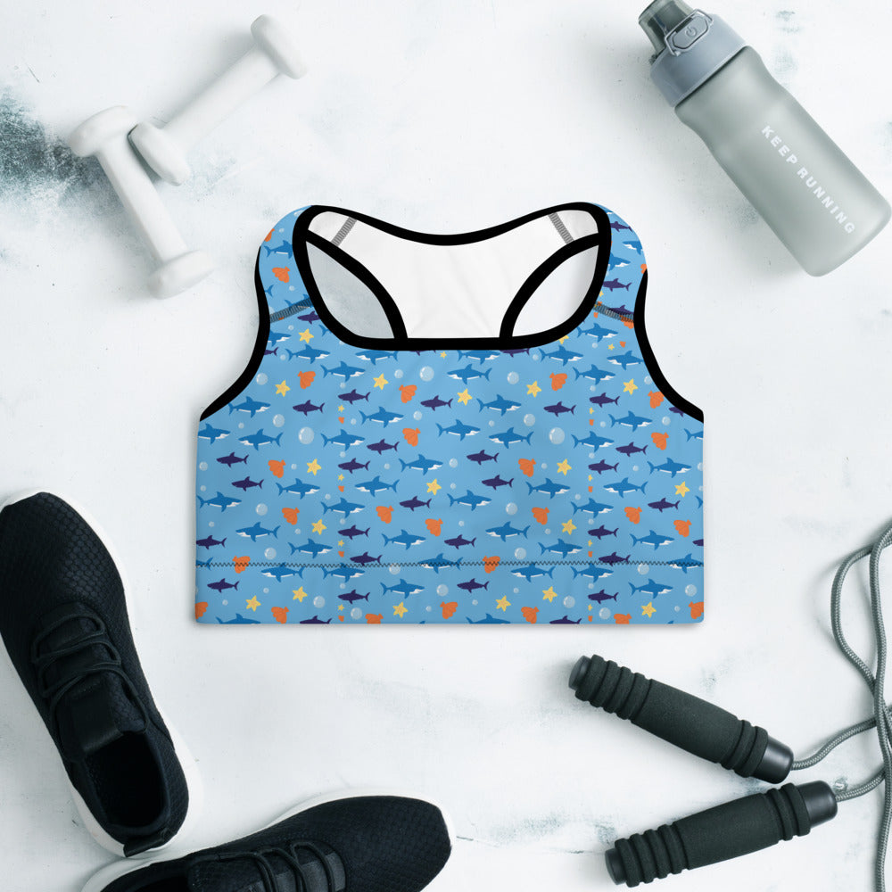 Shark Padded Sports Bra