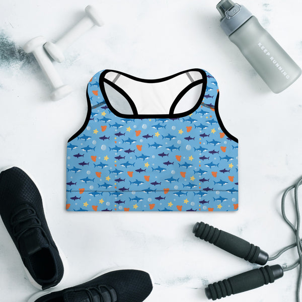 Shark Padded Sports Bra