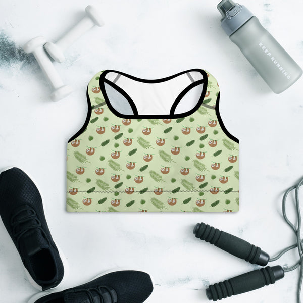 Sloth Padded Sports Bra