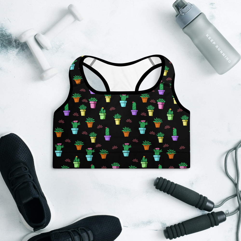 Cactus Padded Sports Bra