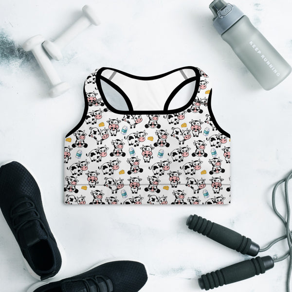 Cow Padded Sports Bra