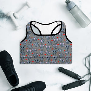 Elephant Padded Sports Bra