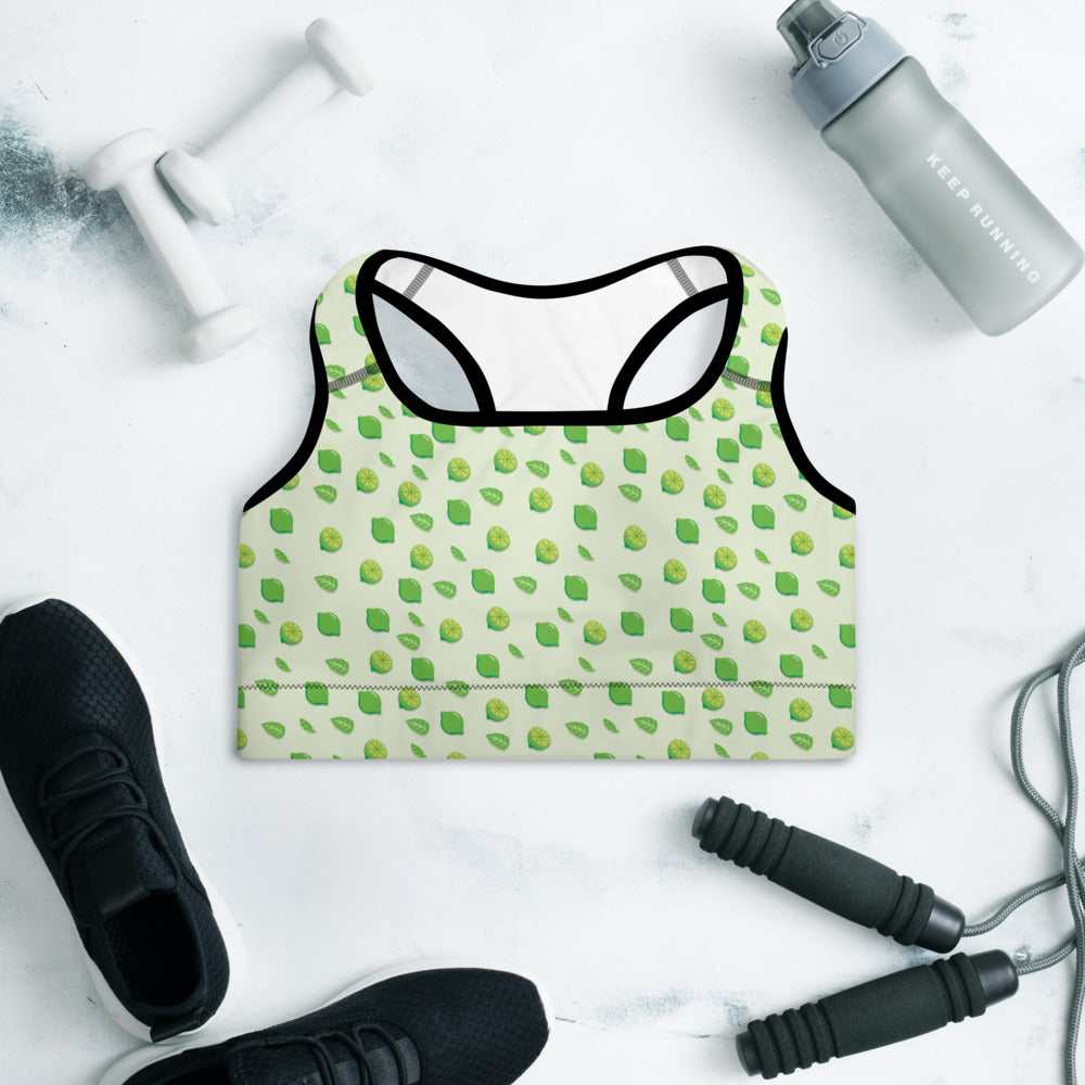Lime Padded Sports Bra