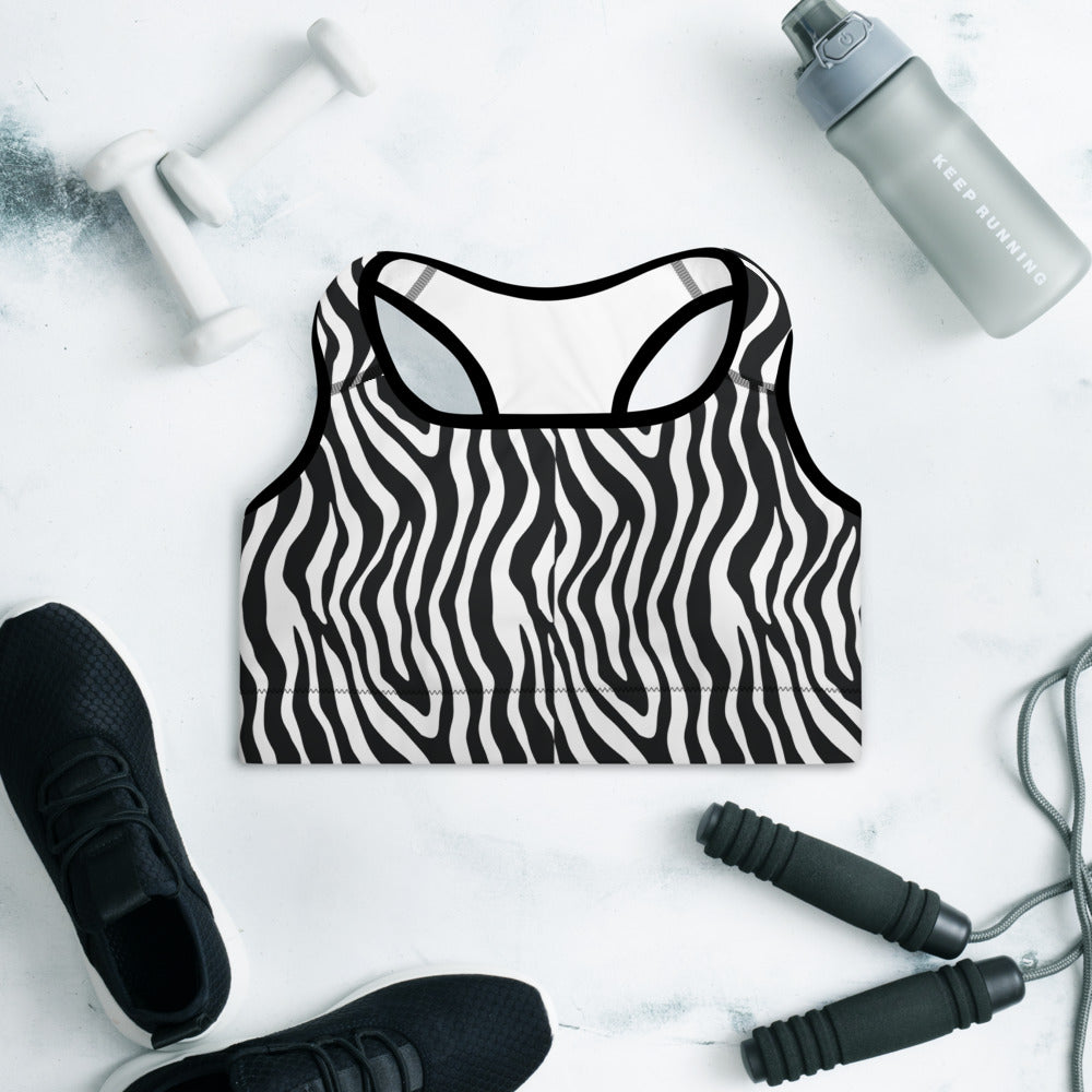 Zebra Padded Sports Bra