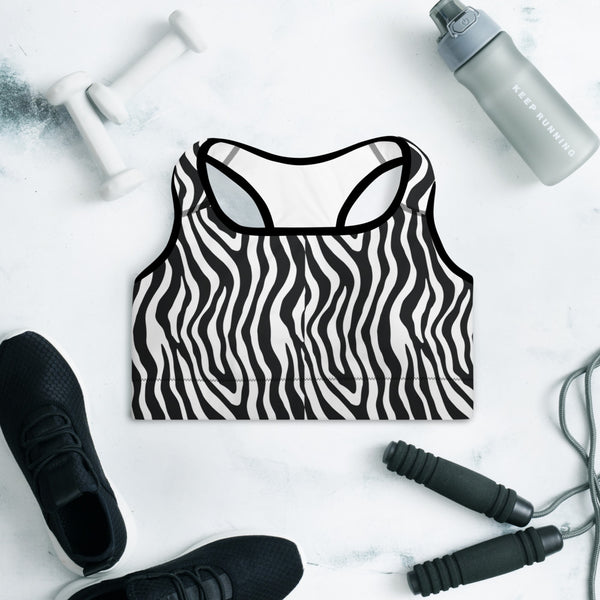 Zebra Padded Sports Bra