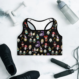 Alice in Wonderland Padded Sports Bra