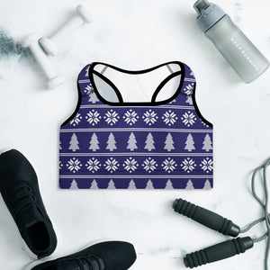 Christmas Padded Sports Bra