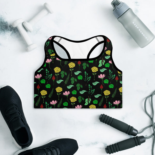 Floral Padded Sports Bra