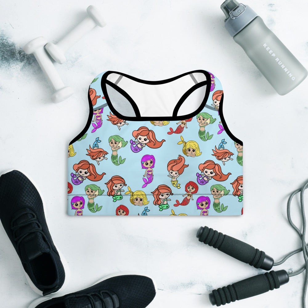 Mermaid Padded Sports Bra