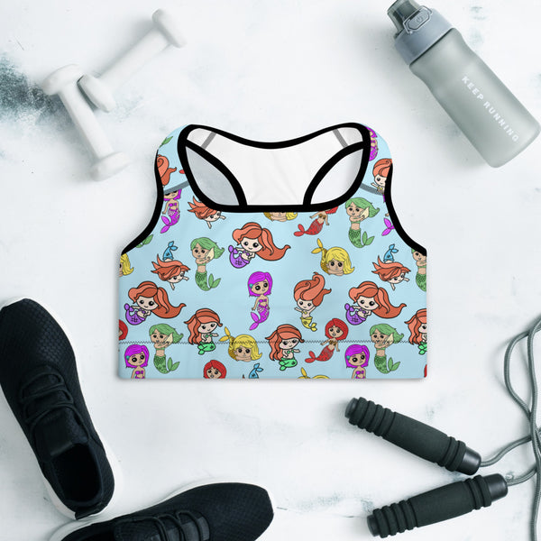 Mermaid Padded Sports Bra