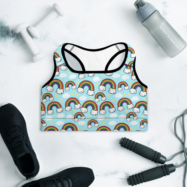 Rainbow Padded Sports Bra