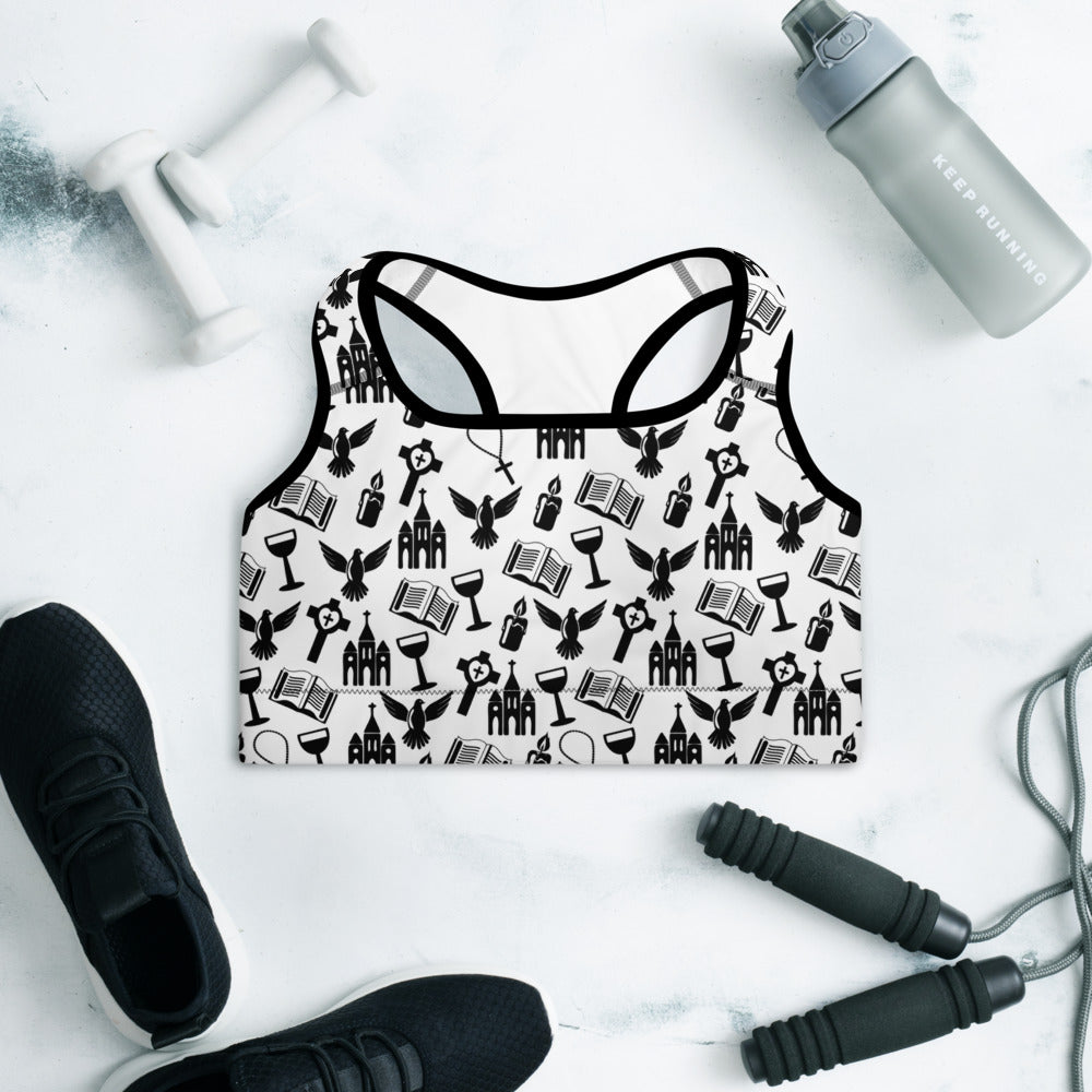 Religious Padded Sports Bra