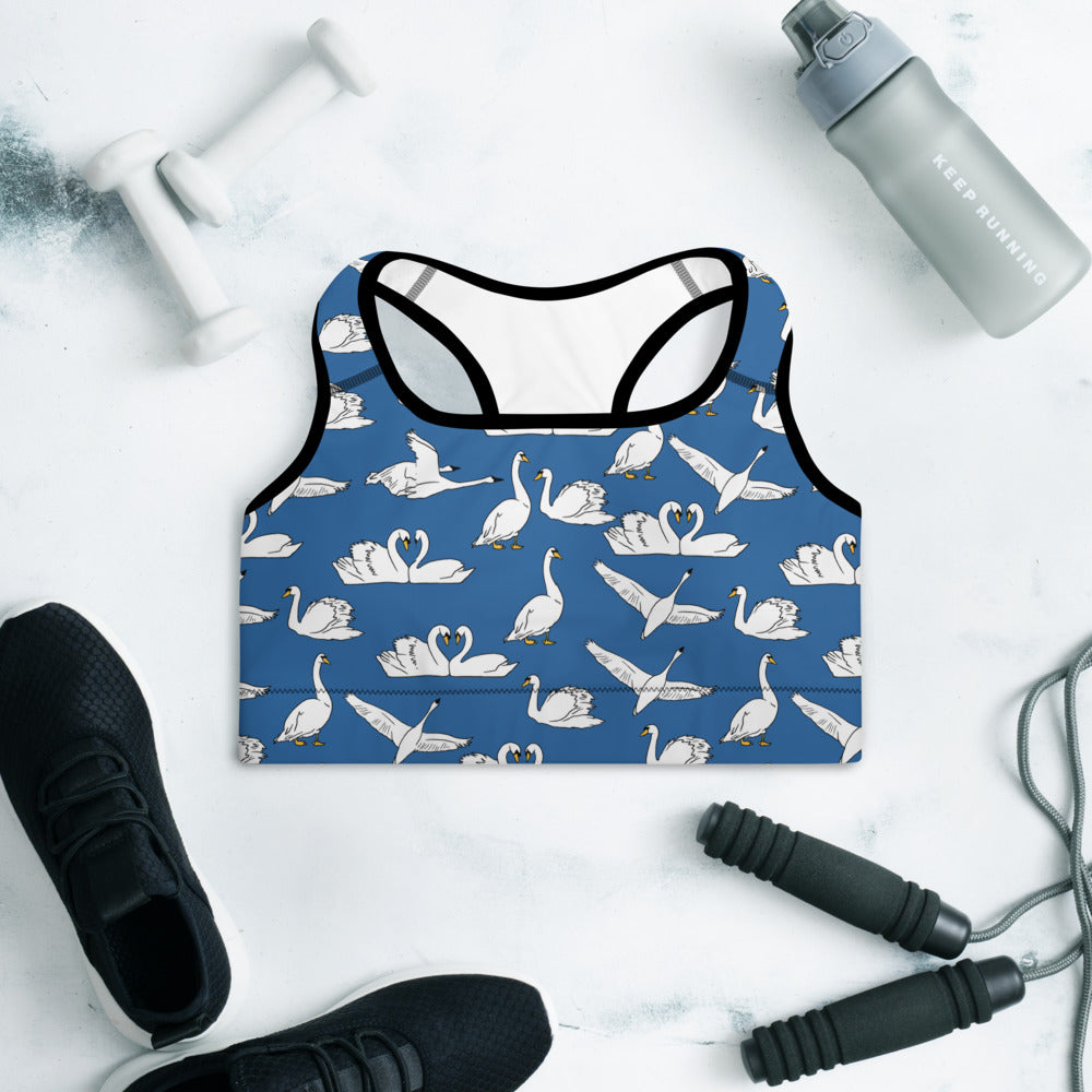 Swan Padded Sports Bra