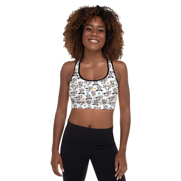 Cow Padded Sports Bra