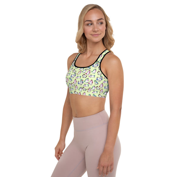 Unicorn Padded Sports Bra