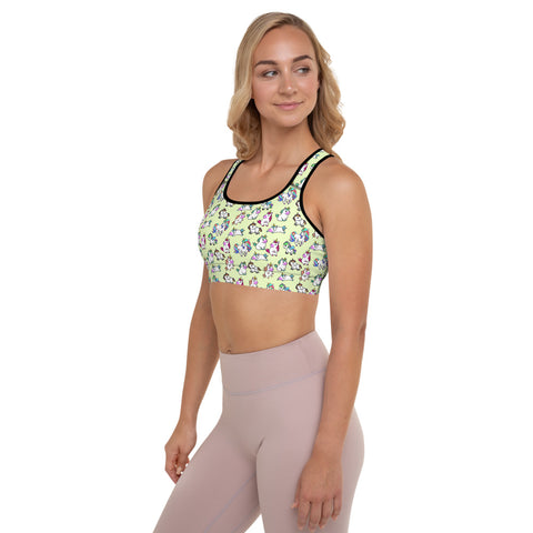 Unicorn Padded Sports Bra