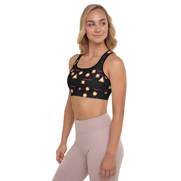Random Pattern Padded Sports Bra