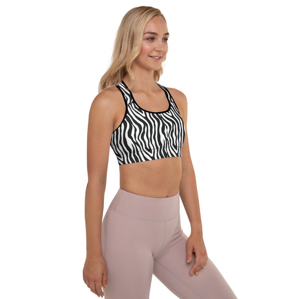Zebra Padded Sports Bra
