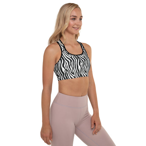 Zebra Padded Sports Bra
