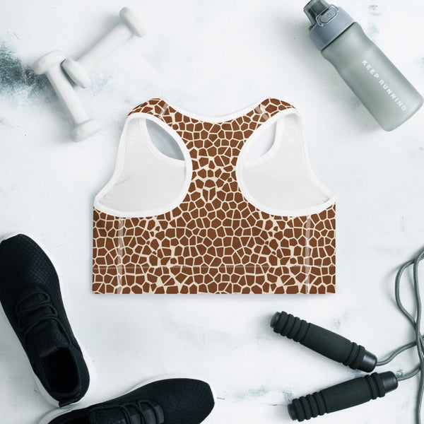 Giraffe Padded Sports Bra