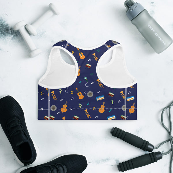 Music Padded Sports Bra