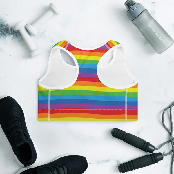 Rainbow Padded Sports Bra