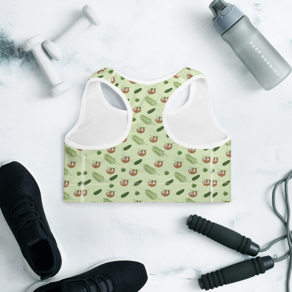 Sloth Padded Sports Bra