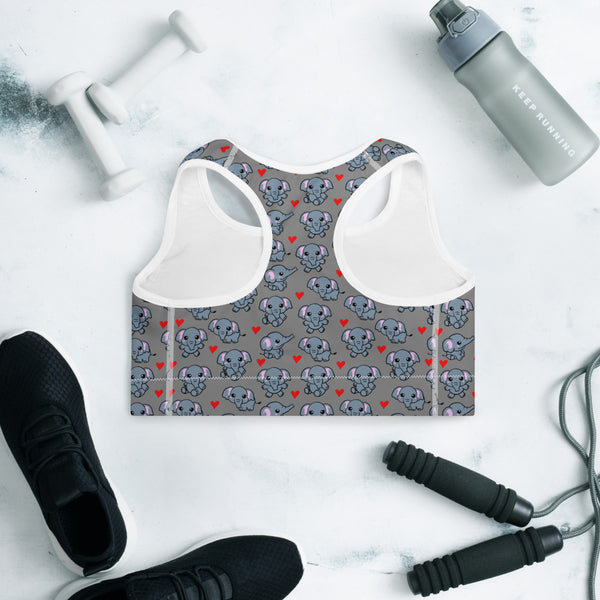 Elephant Padded Sports Bra