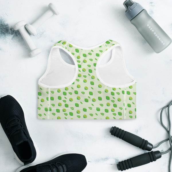 Lime Padded Sports Bra